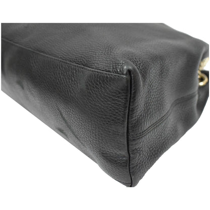 GUCCI Soho Pebbled Leather Chain Shoulder Bag 308982 Black