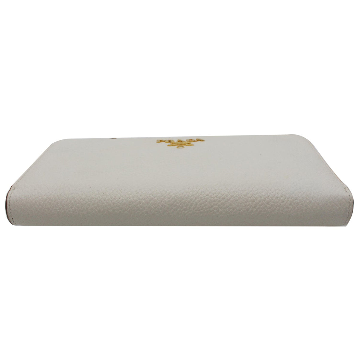 PRADA Saffiano Leather Long Wallet White