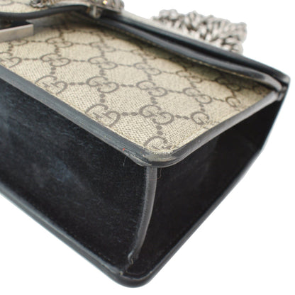 GUCCI Dionysus Small GG Supreme Shoulder Bag Beige 499623