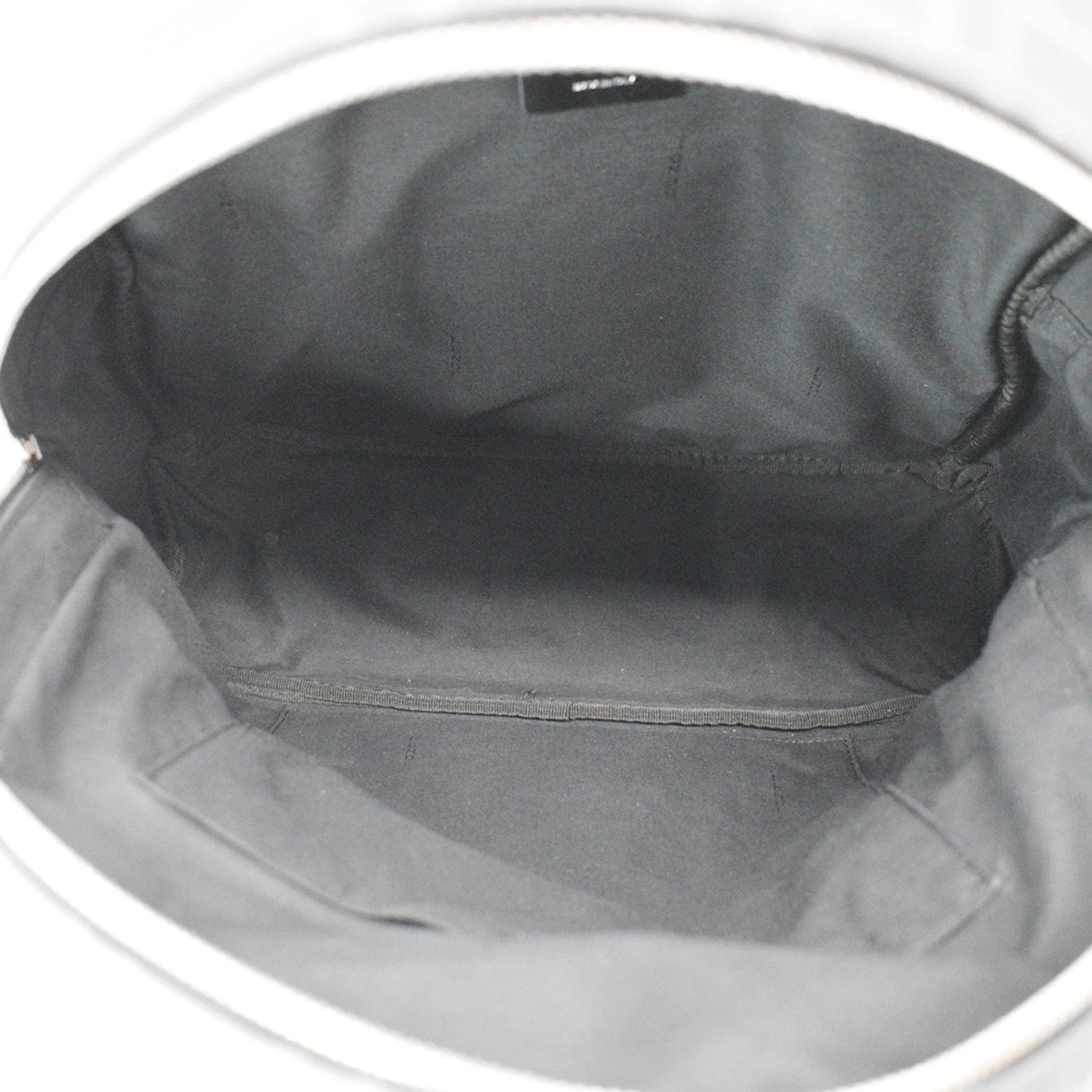 FENDI Diagonal Liberty Nylon Leather Backpack Black