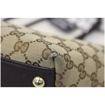 GUCCI New Britt Medium Monogram Canvas Tote Shoulder Bag