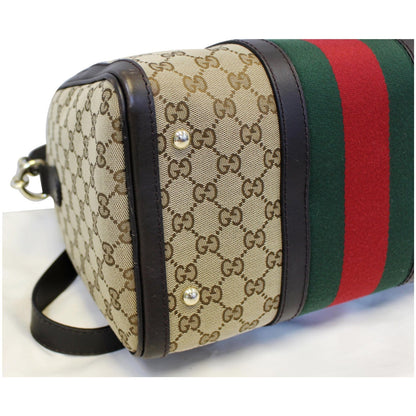 GUCCI Vintage Web Original GG Boston Bag Beige 247205