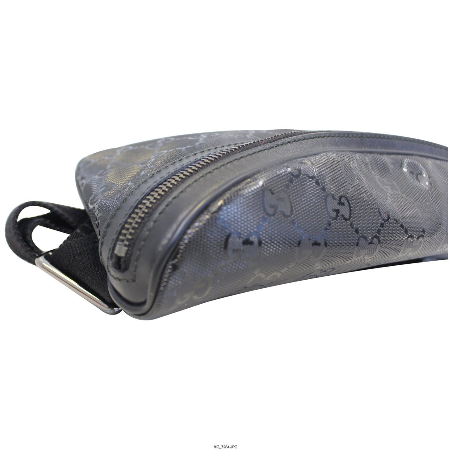 GUCCI GG Imprime Monogram Waist Bum Bag Black 233269