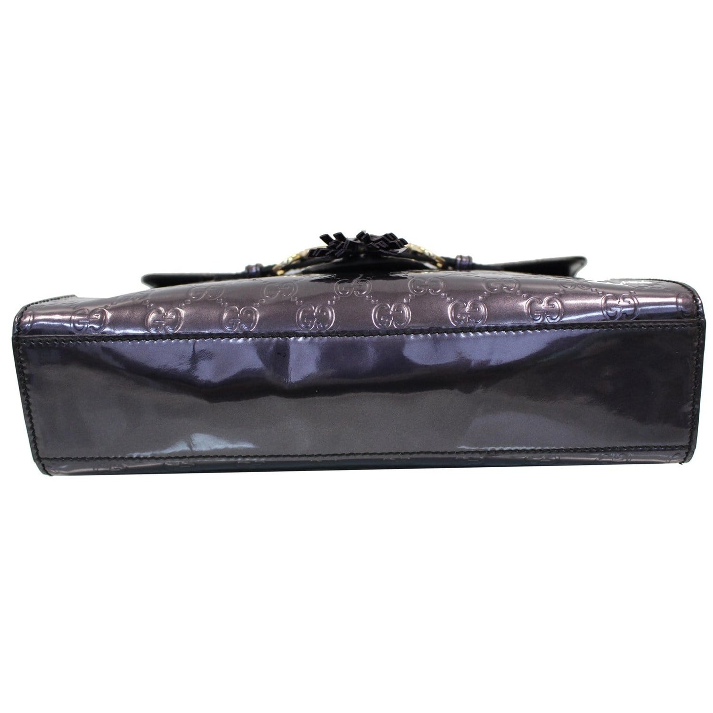 GUCCI Emily Guccissima Chain Shoulder Bag Plum 295402