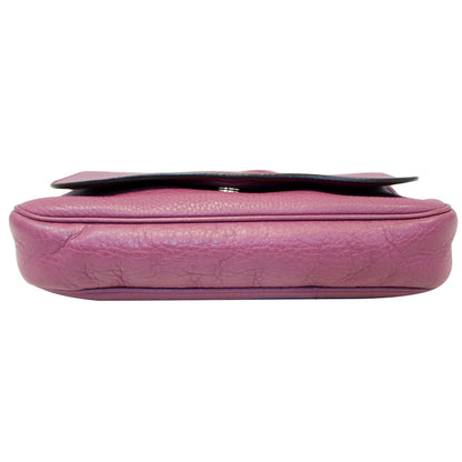GUCCI Soho Chain Purple Leather Crossbody Bag