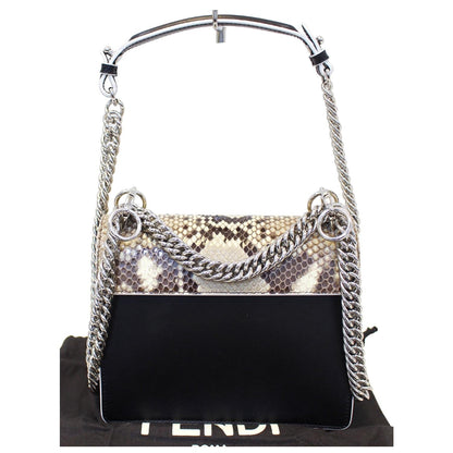 FENDI Kan I Small Python Leather Shoulder Crossbody Bag - Last Call