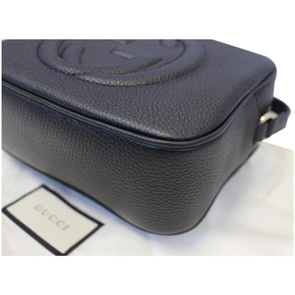 GUCCI Soho Disco Pebbled Leather Small Crossbody Bag 308364 Black