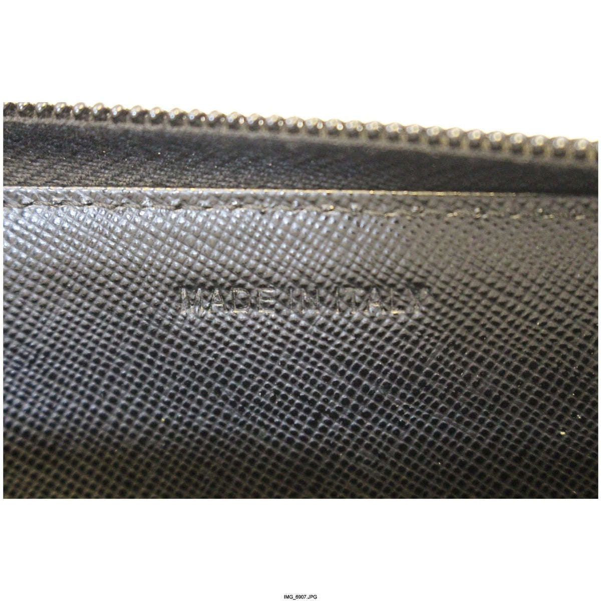 PRADA Black Nylon Zip Around Wallet