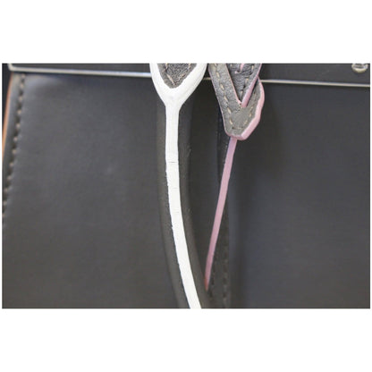 FENDI Petite 3Jours Calfskin Leather Tote Bag Dark Grey