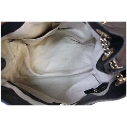 GUCCI Soho Pebbled Leather Chain Shoulder Bag 308982 Black
