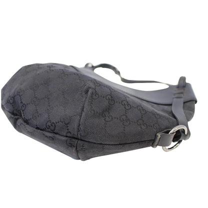 GUCCI GG Canvas Half Moon Hobo Bag Black