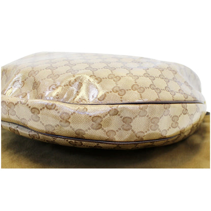 GUCCI GG Crystal Duchessa Hobo Bag Beige