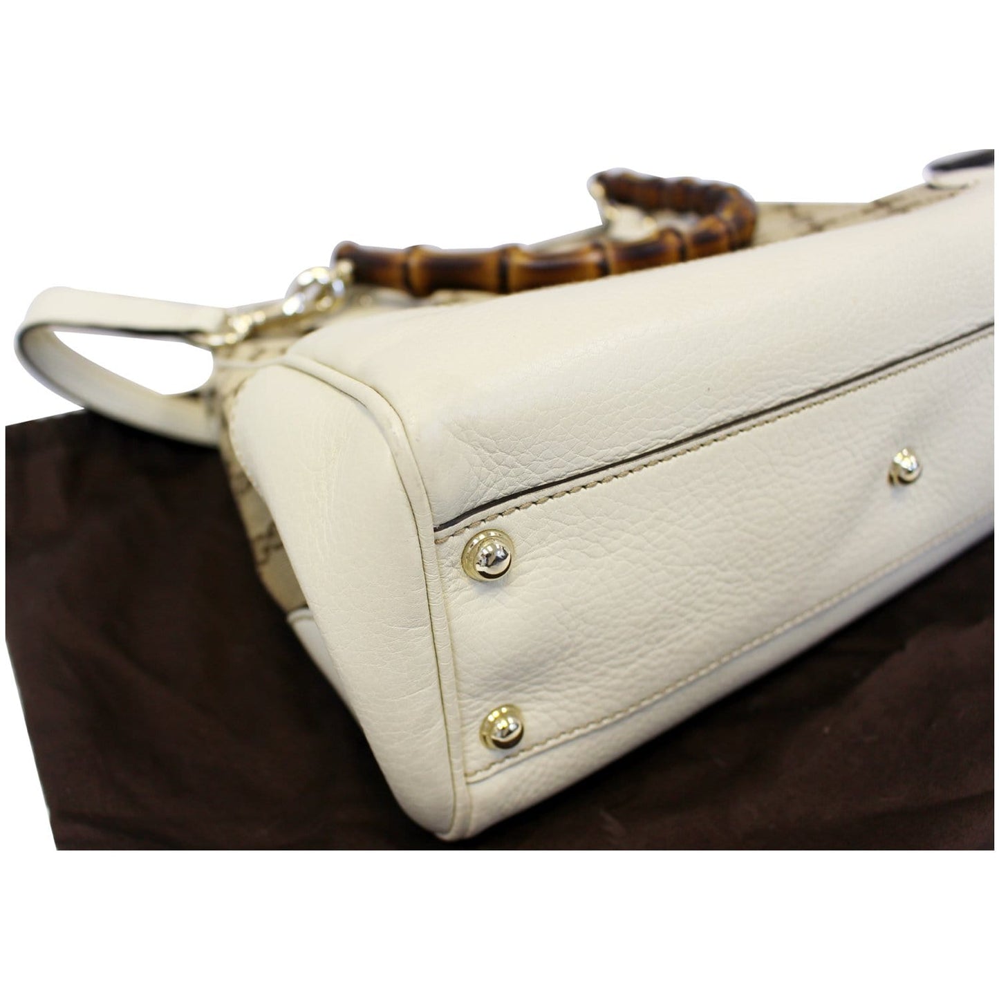 GUCCI Bamboo Diana GG Canvas 2Way Shoulder Handbag