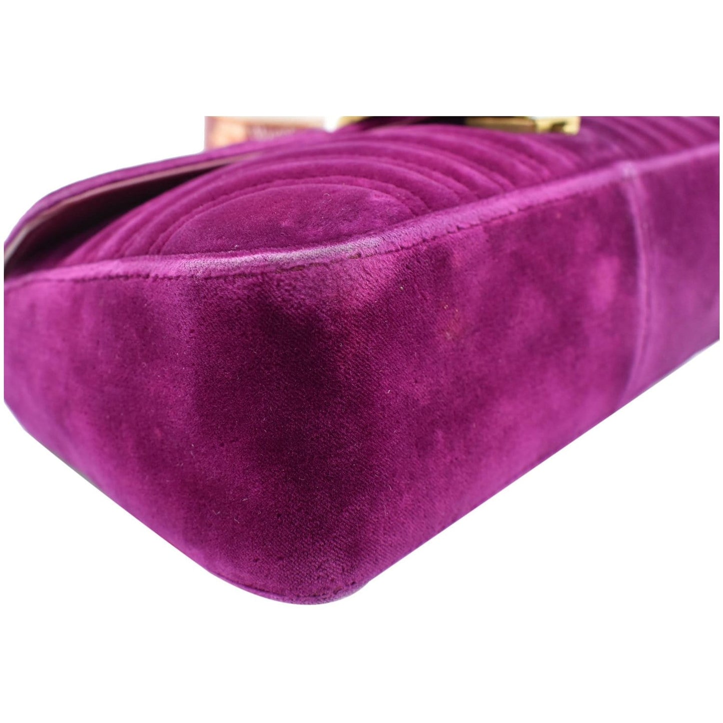 GUCCI GG Marmont Velvet Small Shoulder Bag Purple 443497