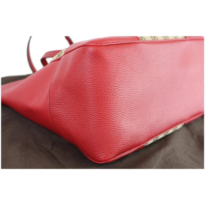 GUCCI Bree Monogram Leather Tote Bag Red 449242