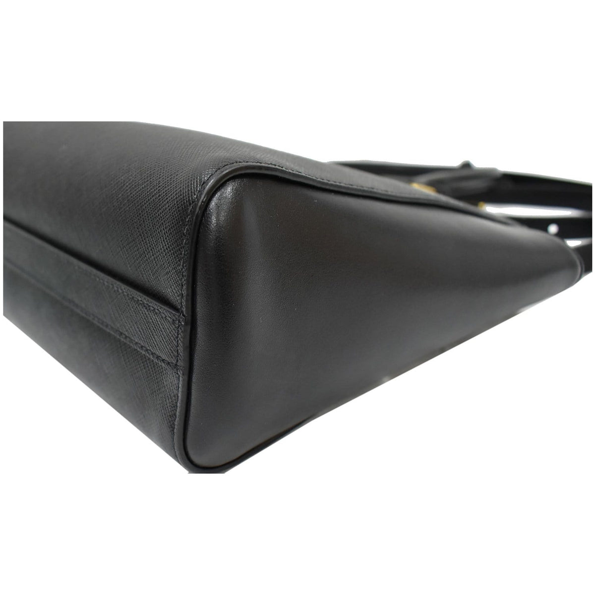 PRADA Borsa A Mano Saffiano Leather Tote Shoulder Bag Black