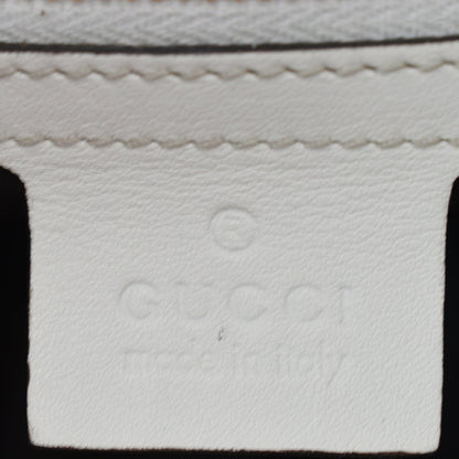 GUCCI Jackie Medium Leather Shoulder Bag White 219725