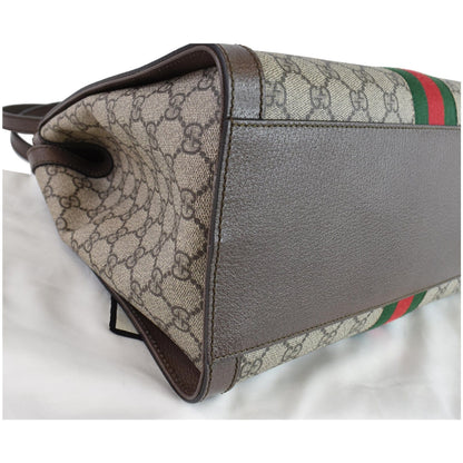 GUCCI Ophidia Medium GG Supreme Tote Shoulder Bag Beige 524537