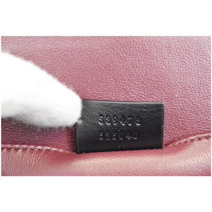 GUCCI Sylvie 1969 Patent Leather Mini Top Handle Bag Black 589478
