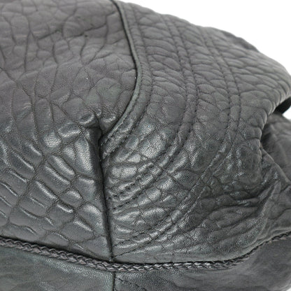 FENDI Spy Nappa Leather Satchel Bag Black