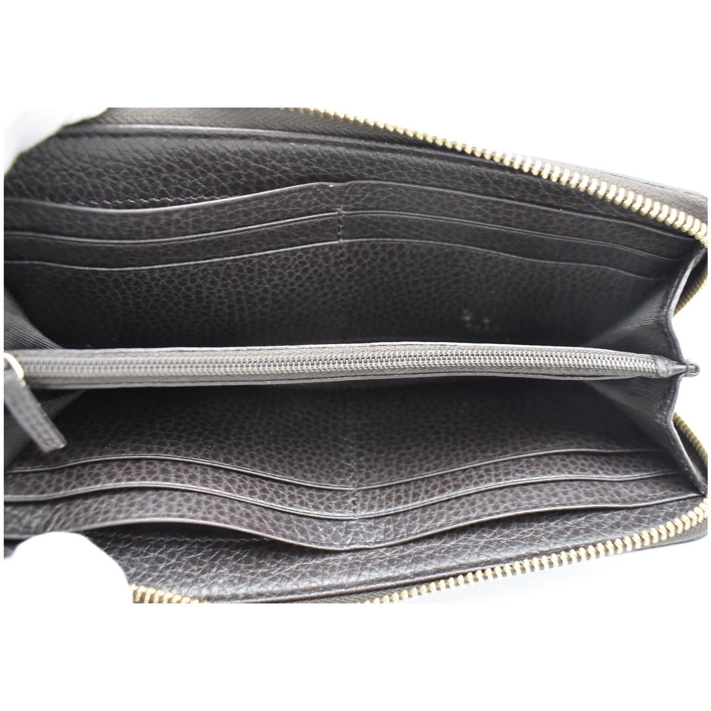 GUCCI Bow Leather Chain Wallet Black 431408