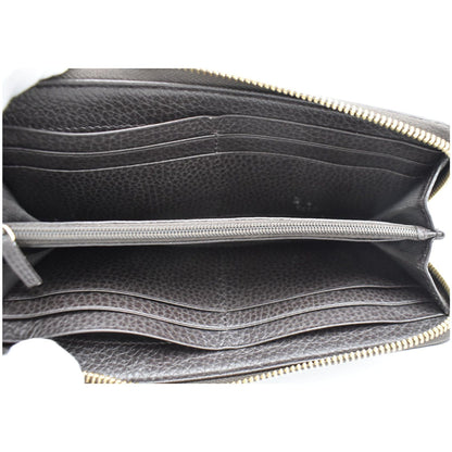 GUCCI Bow Leather Chain Wallet Black 431408