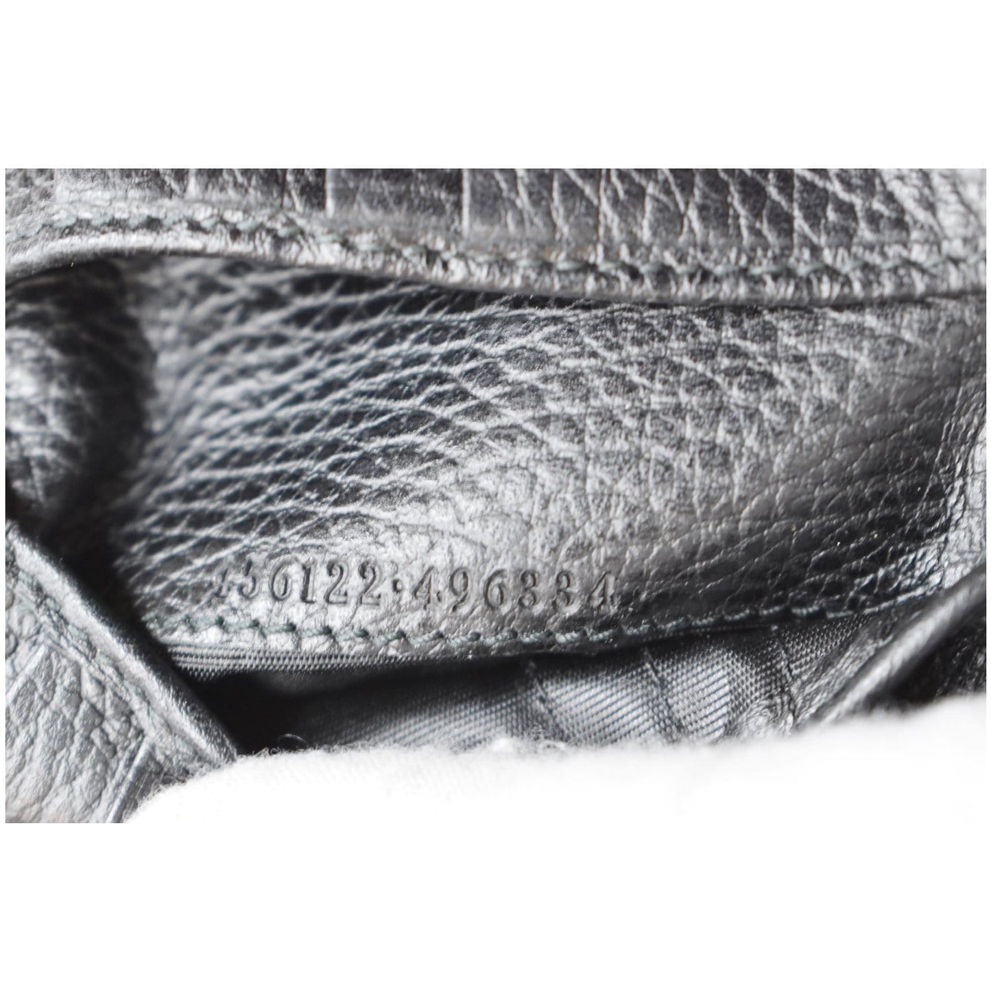 GUCCI French Flap Leather Wallet Black 456122