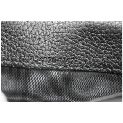 GUCCI Animalier Bee Blind For Love Leather Wallet Black 454070