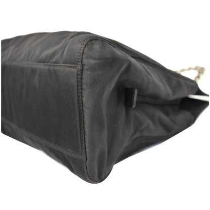 PRADA Tessuto Nylon Tote Shoulder Bag Black