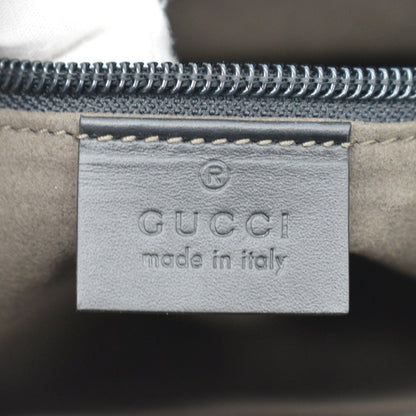 GUCCI GG Signature Leather Black Messenger Bag 406410