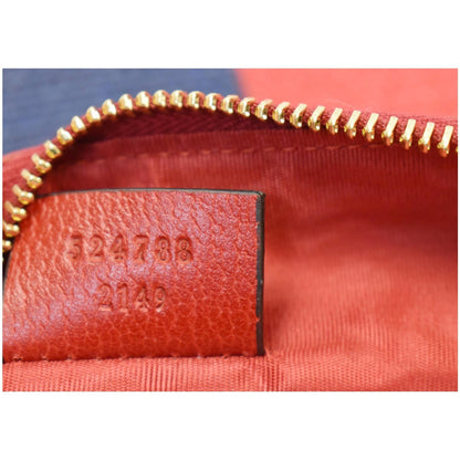 GUCCI Linea Merida Web Stripe Canvas Zip Pouch Multicolor 524788