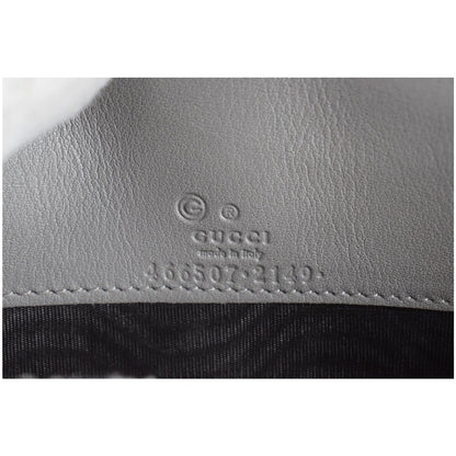 GUCCI Micro Guccissima Leather Crossbody Wallet Grey 466507