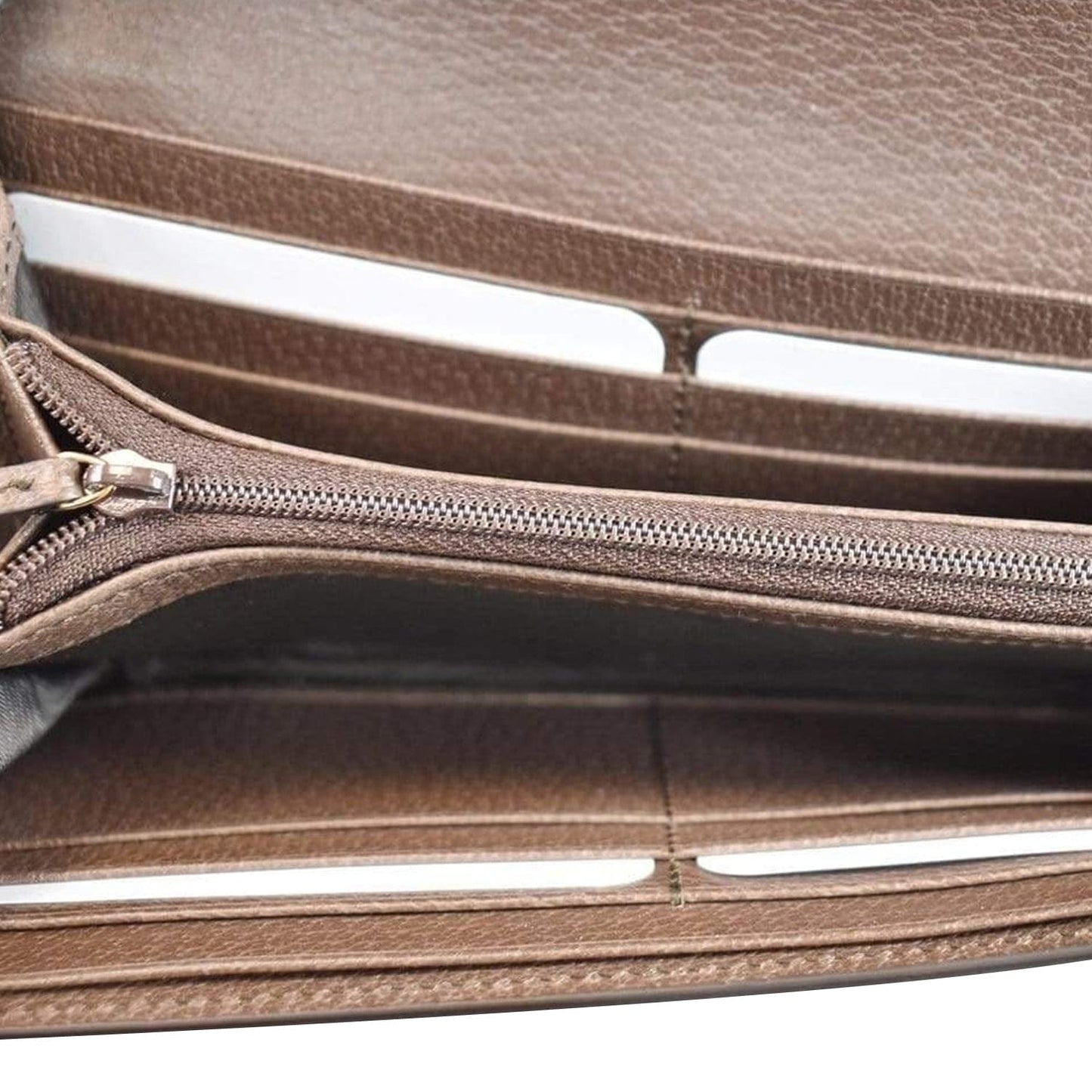 GUCCI Ophidia GG Continental Supreme Canvas Wallet Beige 523153