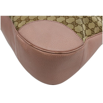 GUCCI Large Bree GG Canvas Hobo Bag Pink 449244