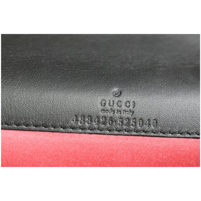 GUCCI GG Marmont Suede Leather Crossbody Bag Black 488426