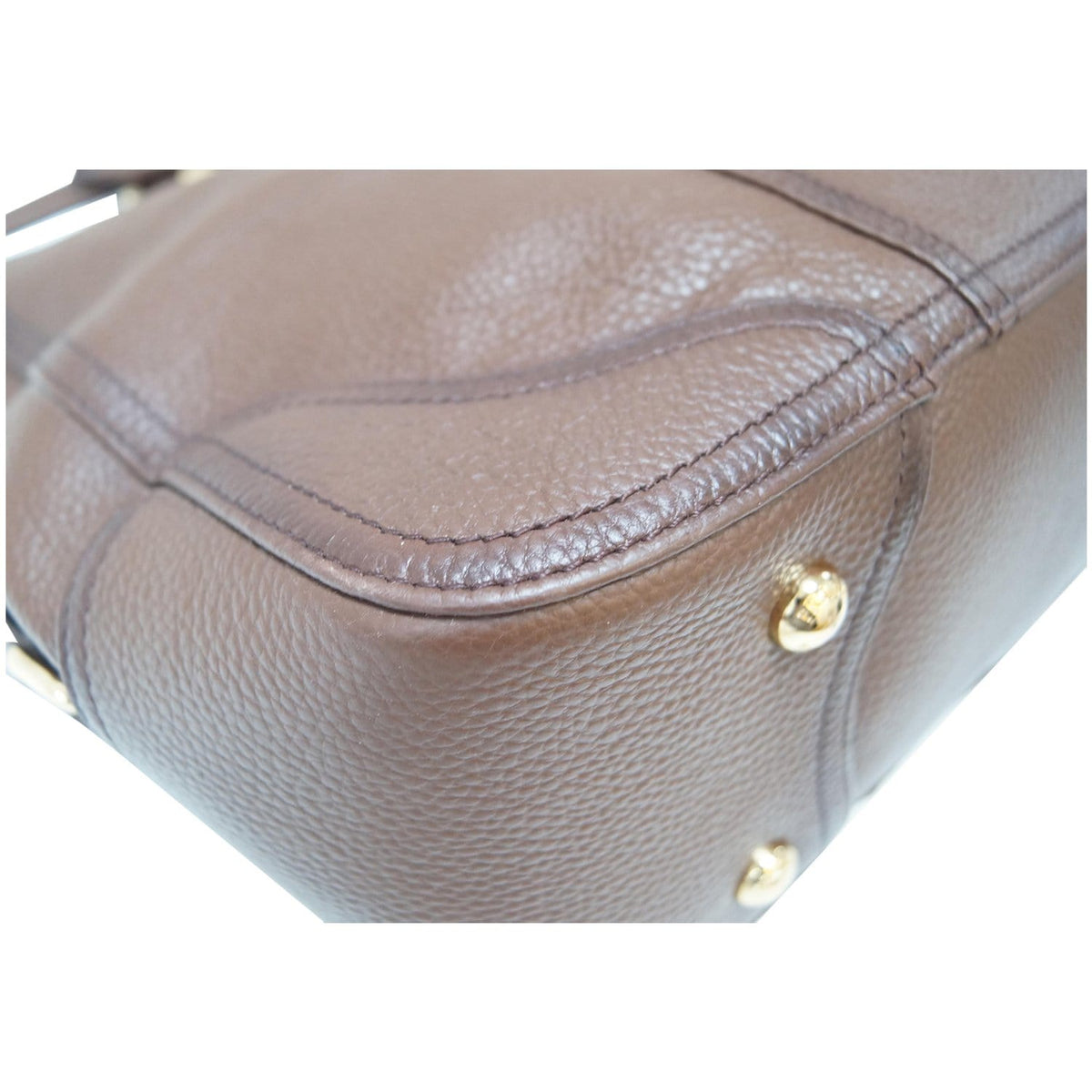 PRADA Cervo Antik Leather Tote Bag Brown