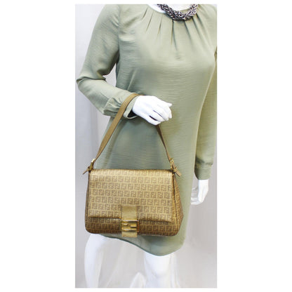 FENDI Forever Mama Zucca Canvas Shoulder Bag - 15% OFF