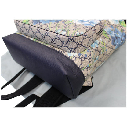 GUCCI Blooms Print GG Canvas Backpack Blue 406398
