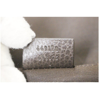 GUCCI GG Canvas Tote Travel Bag Beige