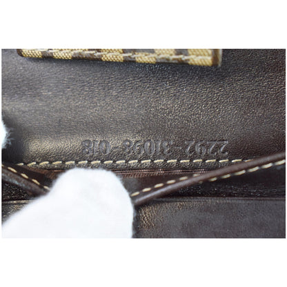 FENDI Trifold Zucca Vinyl Coated Wallet Brown