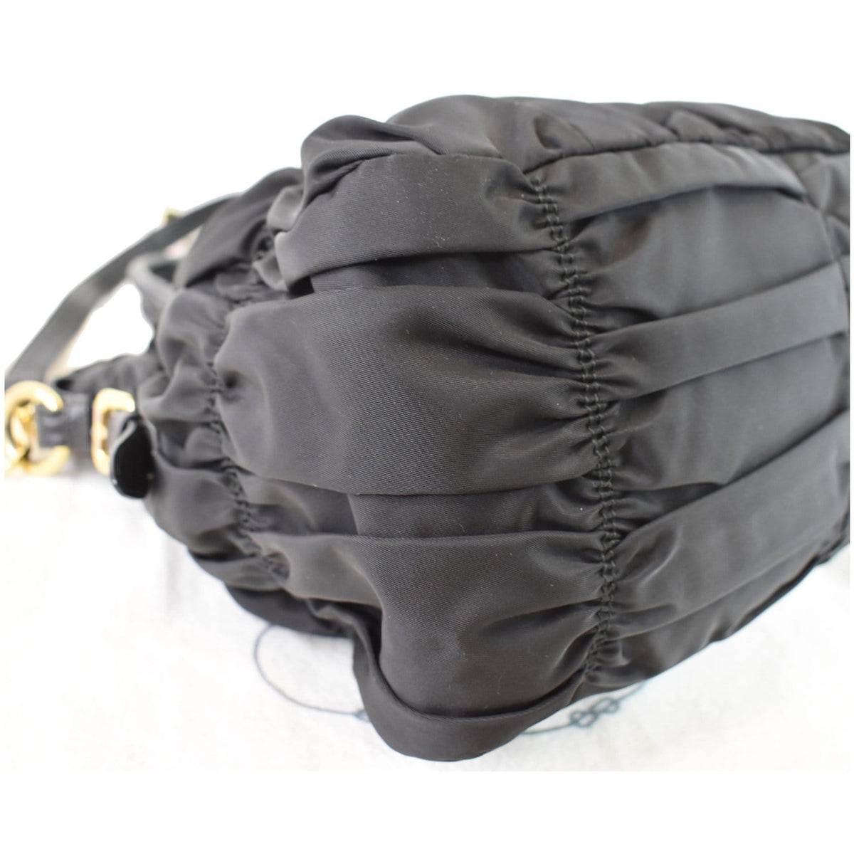 PRADA Gaufre Nappa Leather Tote Bag Black BN1336