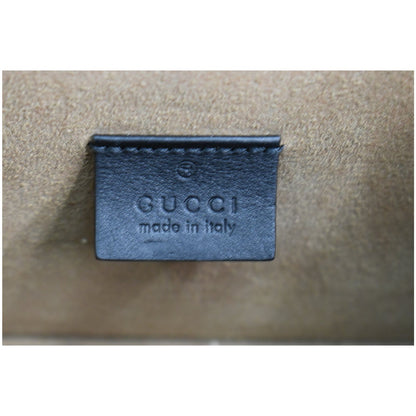 GUCCI Padlock Small GG Supreme Bamboo Top Handle Shoulder Bag Beige 603221