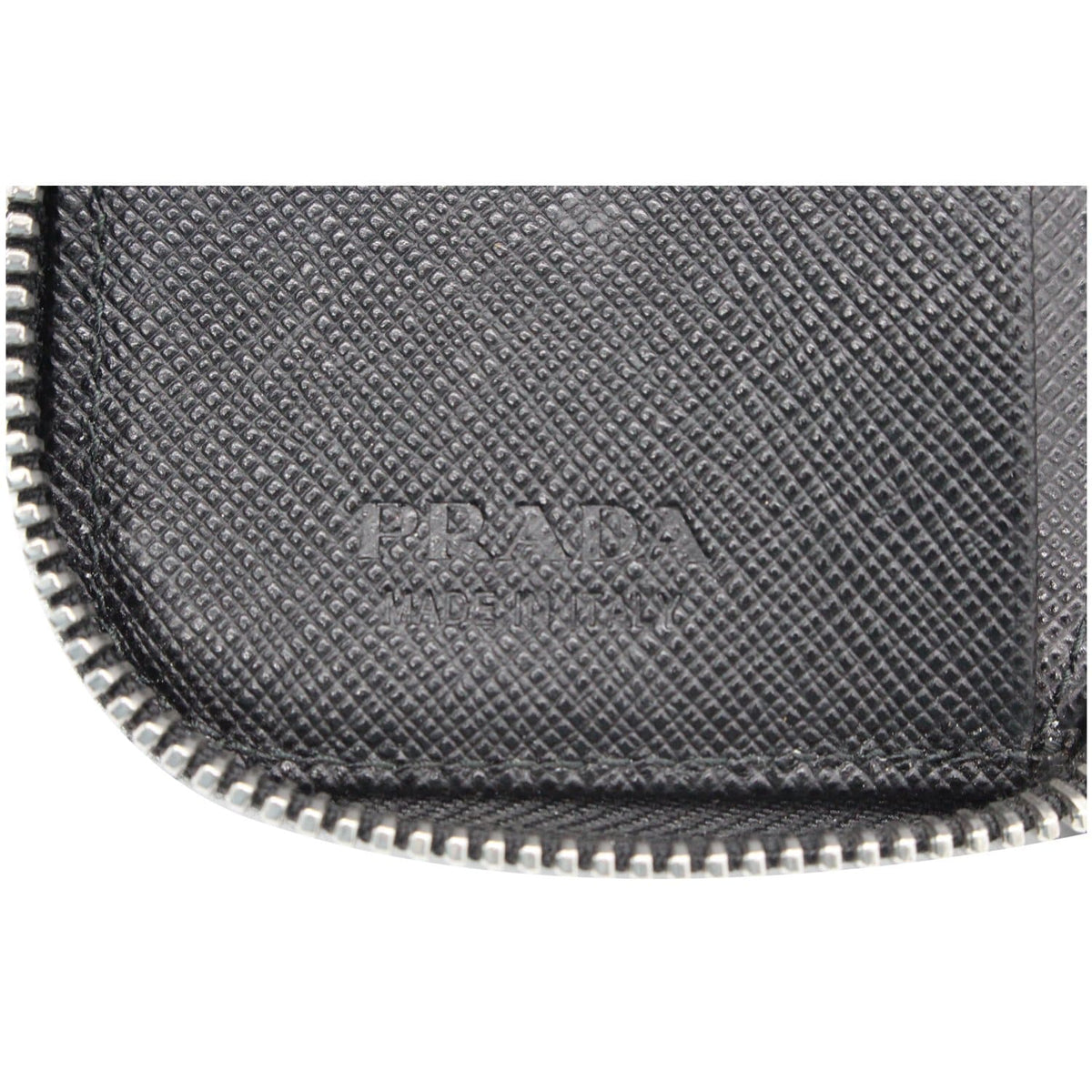PRADA Saffiano Leather Key Case Holder Black - Final Sale