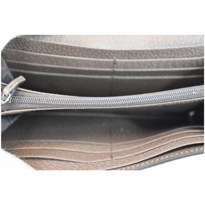 GUCCI Ophidia GG Continental Supreme Canvas Wallet Beige 523153