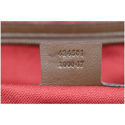 GUCCI Web GG Supreme Suitcase Travel Bag Beige 424501 - 25% OFF