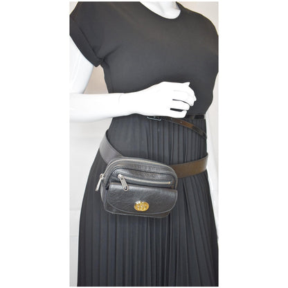 GUCCI Morpheus Leather Belt Bag Black 597676 - Final Sale