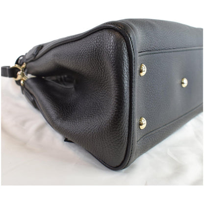 GUCCI Soho Small Pebbled Leather Shoulder Bag Black 336751