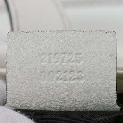 GUCCI Jackie Medium Leather Shoulder Bag White 219725