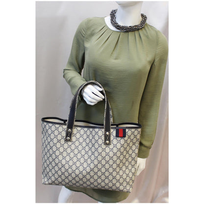 GUCCI GG Supreme Tote Bag 211134 Blue