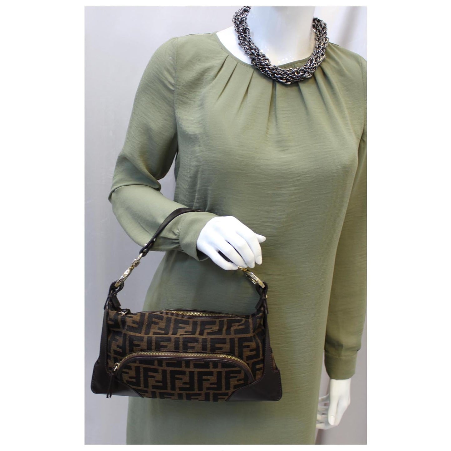 Fendi Vintage Zucca Pattern Handbag